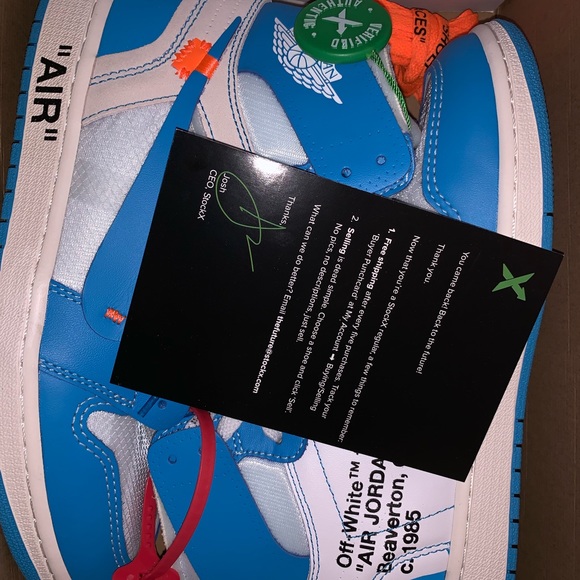 Nike Jordan 1 Retro High Off-White “UNC”Size9 Nike - Picture 3 of 8